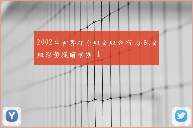 2002年世界杯小组分组公布 各队分组形势提前明朗_1