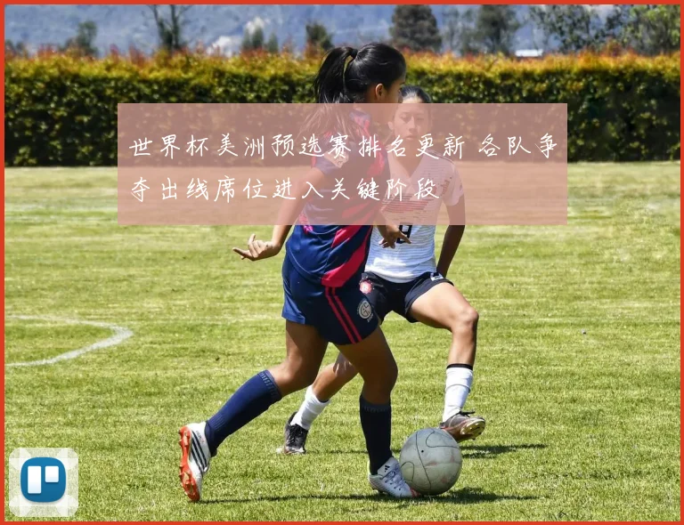 世界杯美洲预选赛排名更新 各队争夺出线席位进入关键阶段
